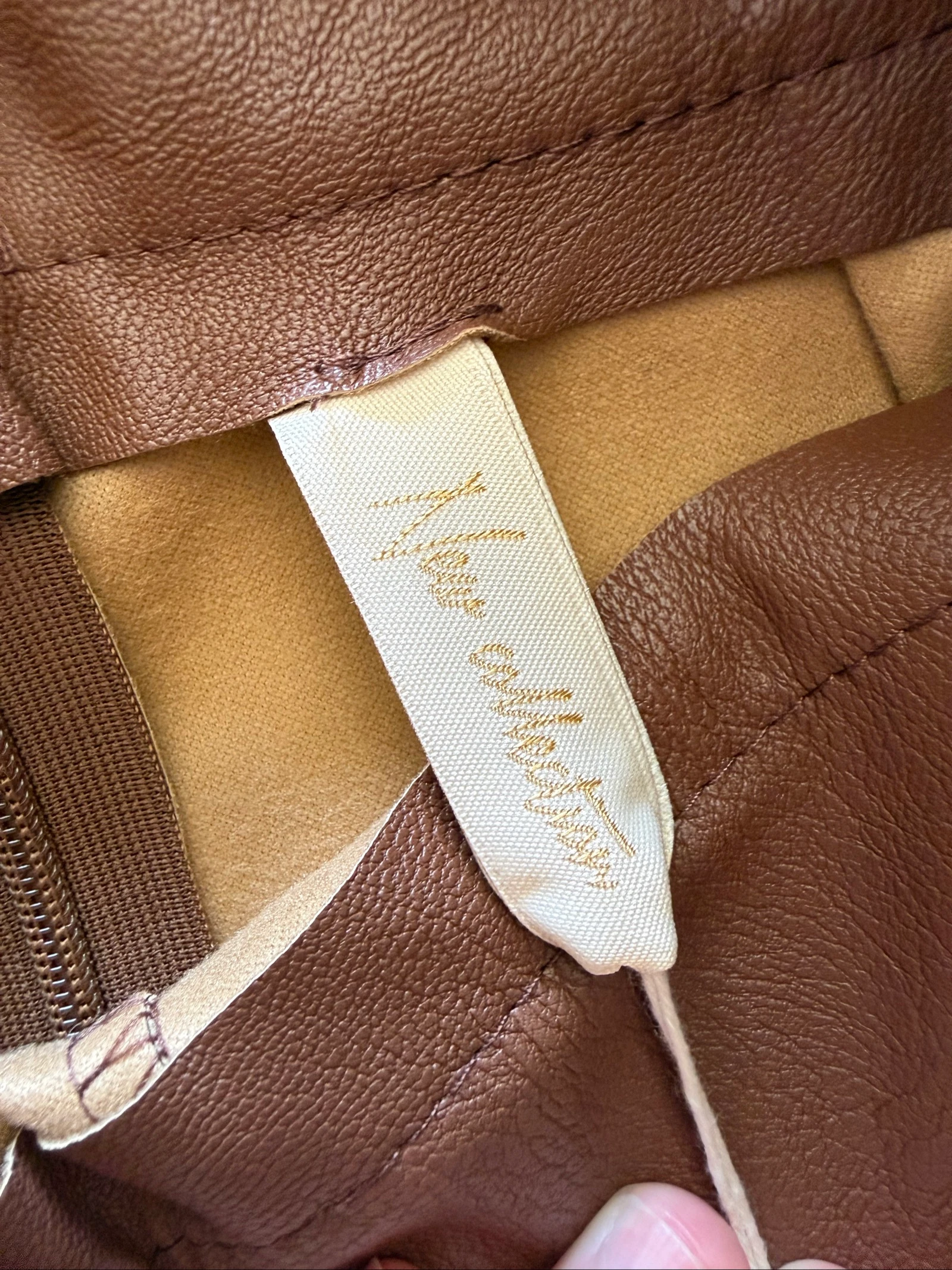 Short de talle alta en cuero marrón Nueva colección talla 36 S - nuevo con etiqueta – photo 6